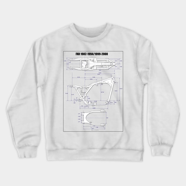 FXR blueprint Crewneck Sweatshirt by the_vtwins